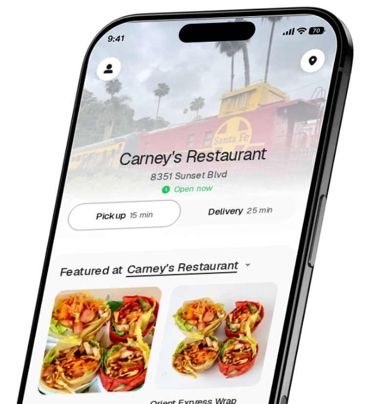 Carney's Restaurant app preview