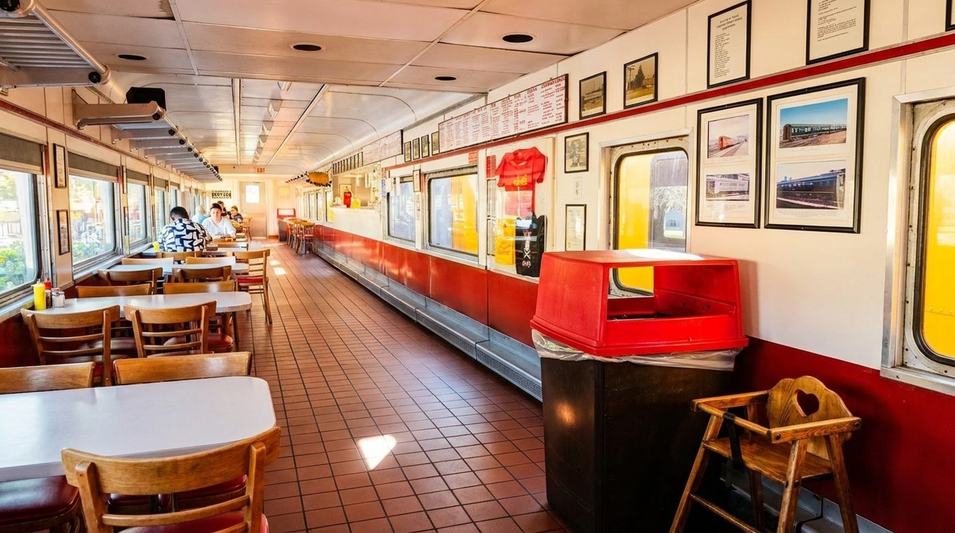 Dinner Inside a Real Railroad Car